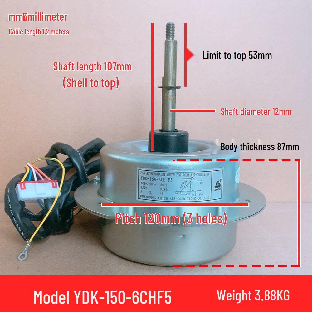 YDK-150-6CH F5 Chigo Air Conditioner Outdoor Motor Speed Control AC Fan Motor 60Hz New