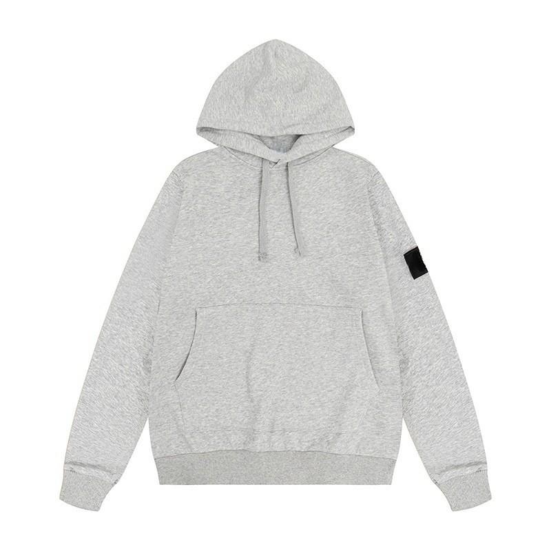 Basic Plain Hooded Sweatshirt Men Women 360g Cotton Loose Fit Casual Streetwear