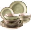 Maser Lumaca Dinnerware Set Green/red, 18 Pieces (931876)