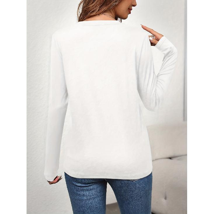 Paris France Print Long Sleeve Women Fall Tops Comfort Breathable Daily Leisure Sport Casual Shirts