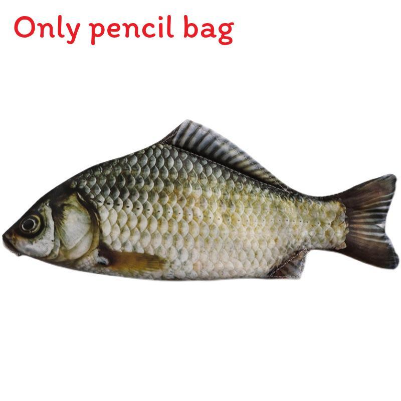 Creative Fish Shape Pencil Case With Polyester Material Fun Storage For Students And Kids