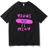 Singer Young Miko Print Graphic T Shirts Men Women Retro Fashion Short Sleeve T-shirt Harajuku Oversized Cotton Tees