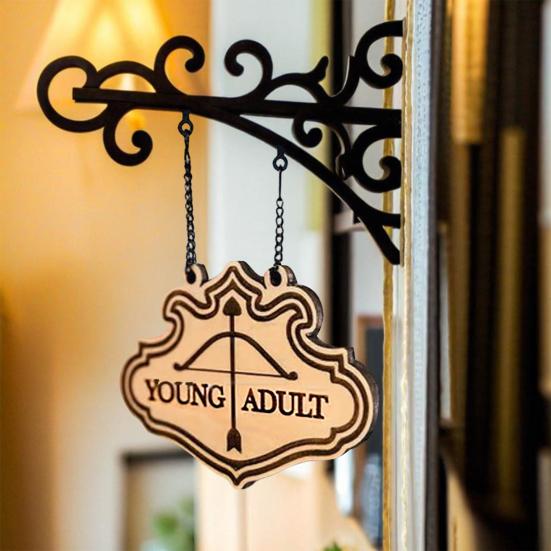 Book Nook Shelf Signs Halloween Themed Genre Labels with Hanging Brackets Library Decor for Fantasy Romance Dark Academia Book