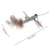 2Pcs Feather Cat Wand Replacement Adorable Kitten Heads for Indoor Cats Exercise and Play Refills Cat Attachment