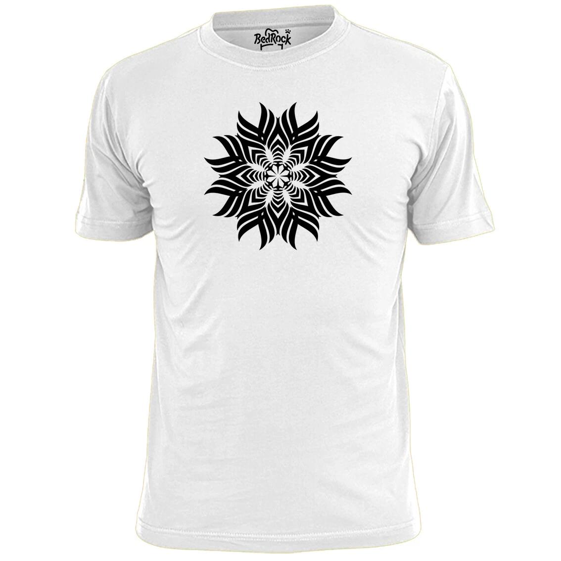 Mens Tribal Snowflake Art T shirt Tattoo Maori S