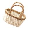 Miniature Dollhouse Woven Basket 1/12 Scale for Dollhouse Playset Wickerwork Handcrafted Wicker Punnet
