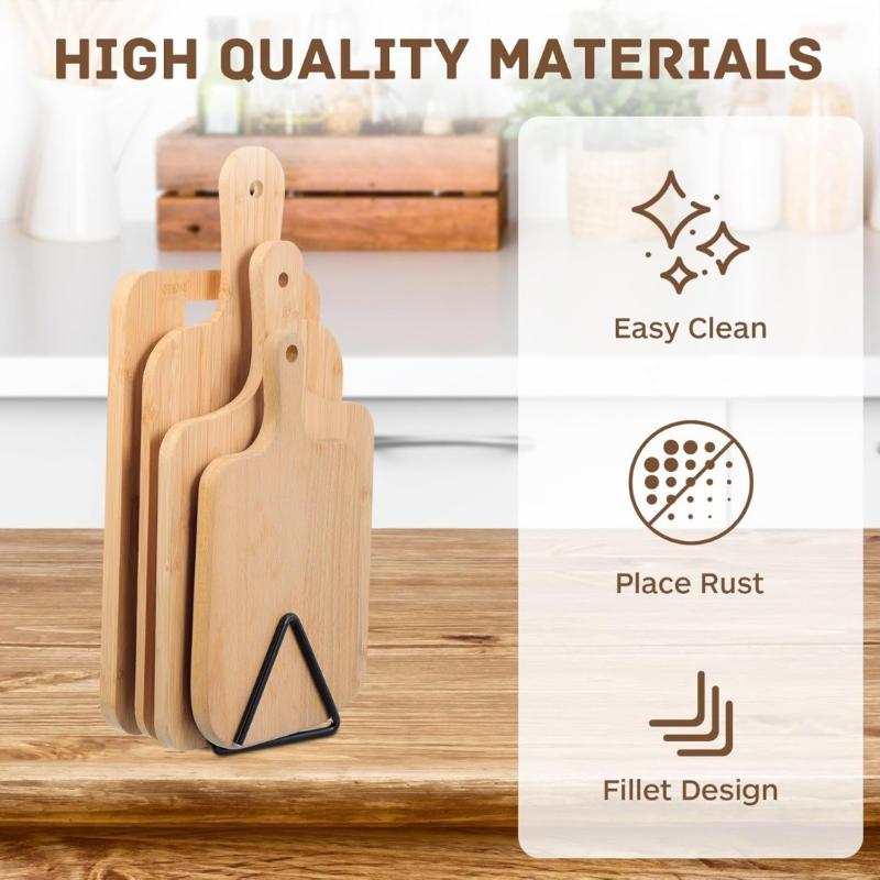 Demir Kesme Tahtası Standı Mutfak Saklama Rafı Kesme Tahtaları İçin Mutfak Saklama Düzenleyici Kesme Tahtaları İçin Stand Kolay