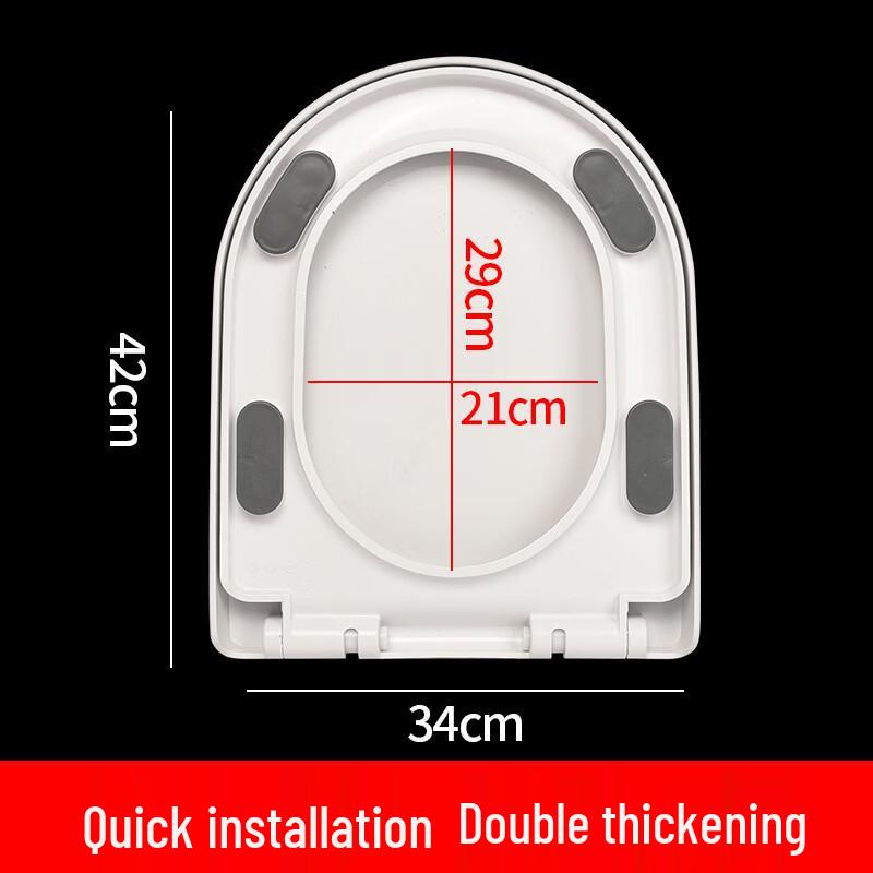 TLXT Thickened Soft-Close O-Shaped Toilet Seat