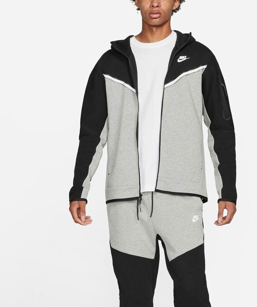 Jacke Nike Tech Fleece Windrunner mit durchgehendem Reißverschluss (CU4489) schwarz/dunkelgrau Heidekraut/weiß