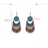 SCIONE Fashionable Flower Earrings Ladies Metallic Tassel Pendant Earrings Charm Earrings