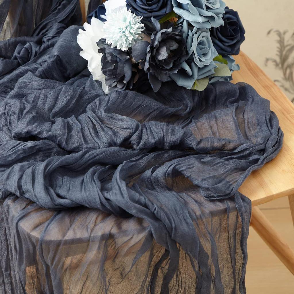 Semi-Sheer Gauze Table Runner Sage Cheesecloth Table Setting Dining  Vintage Wedding Decoration Banquets Arches Retro Boho Decor