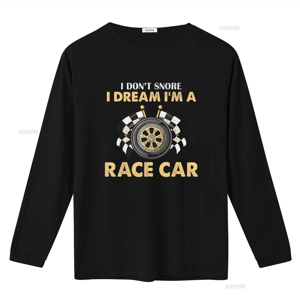 I Don t Snore Dream m A Racecar Funny Mens Shirt Black Large vintage Washed graphic Unisex Soft Comfortable streetwear fashion