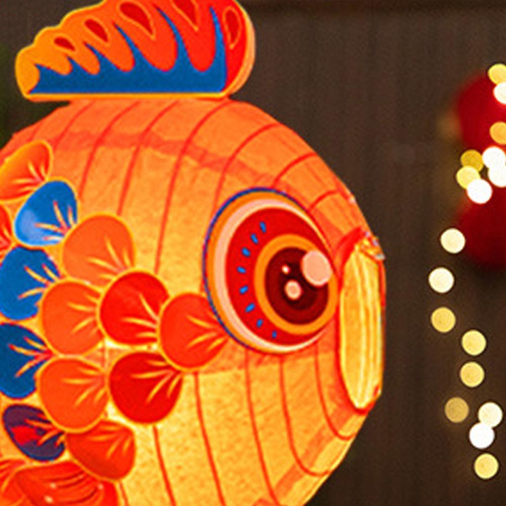 Fish-Shaped Mid-Autumn Festival Fish Lantern Chinese Glowing Handheld Lantern  Hanfu Accessories