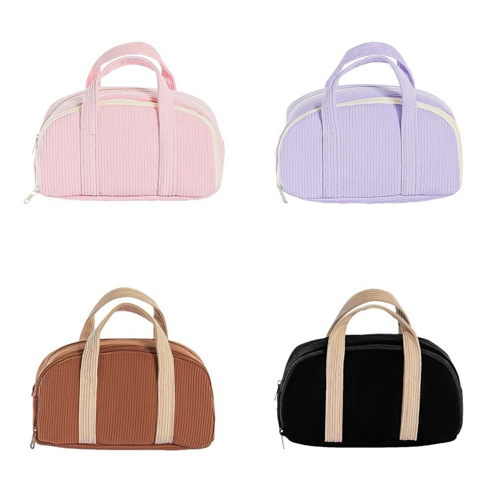 Large Capacity Stationery Bag Thickened Pencils Pouch Creative Colored Velvet Pencil Bag Student