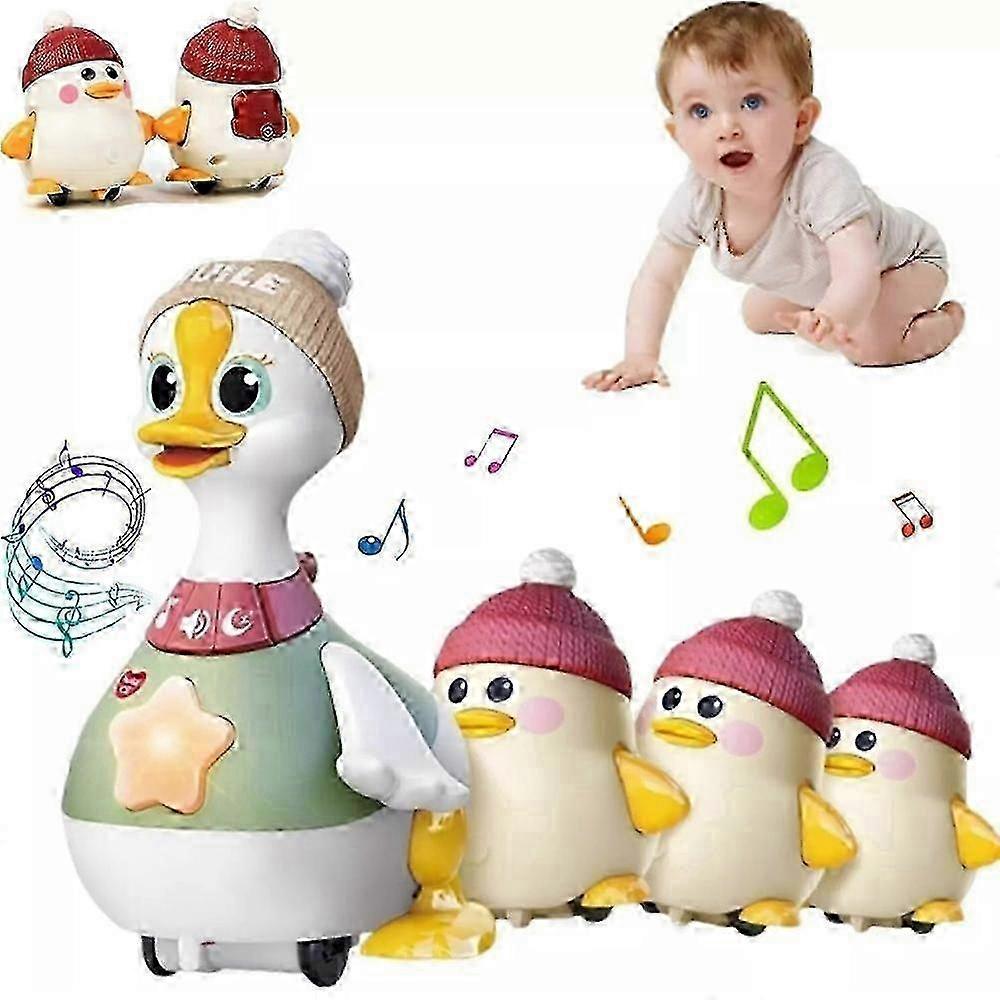 Baby Toy Swing Duck Toy Cartoon Press Vehicles Glide Animal Inertia Pull Back Cars Early Education Toys for Toddlers