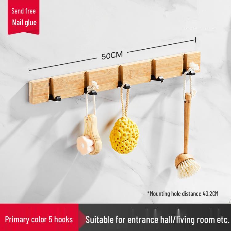 Foldable Wooden Coat Rack: Invisible Wall-Mounted Hooks for Living Room and Behind-Door Use