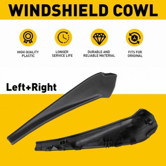2x Windshield Wiper Side Cowl Extension Cover For Trim Nissan Rogue 2014-