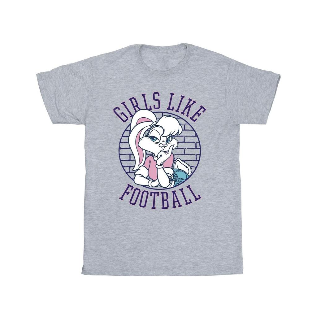 Looney Tunes Mens Lola Bunny Girls Like Football T-Shirt