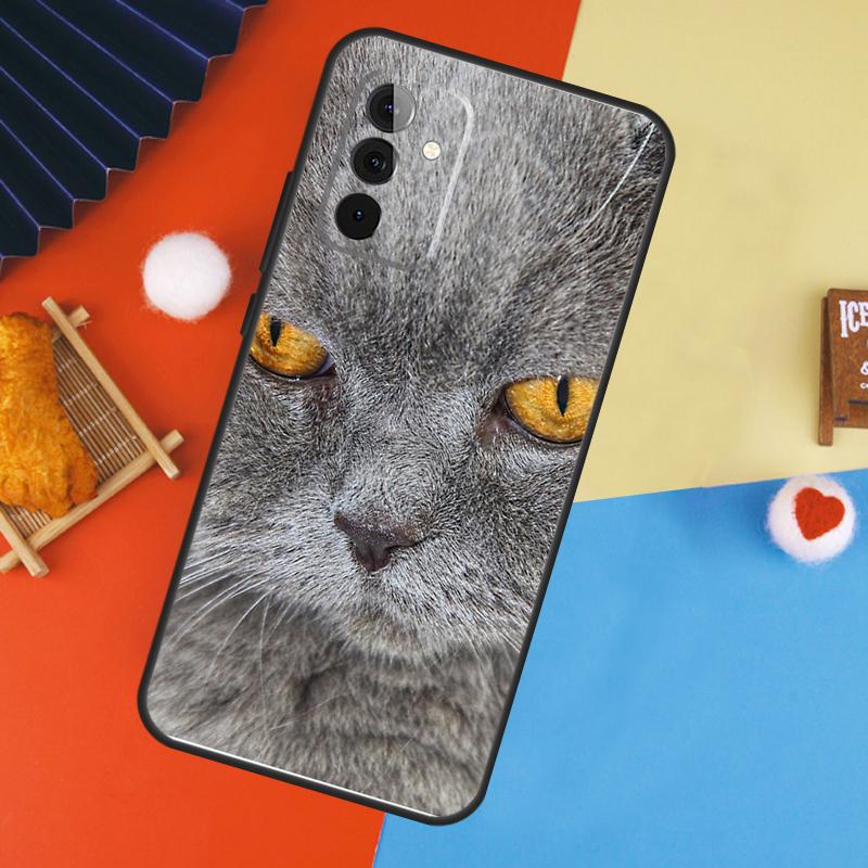 British Shorthair Cat Case For Samsung Galaxy A56 A36 A16 A06 A13 A33 A53 A52 A32 A12 A54 A34 A14 A15 A35 A55 A17