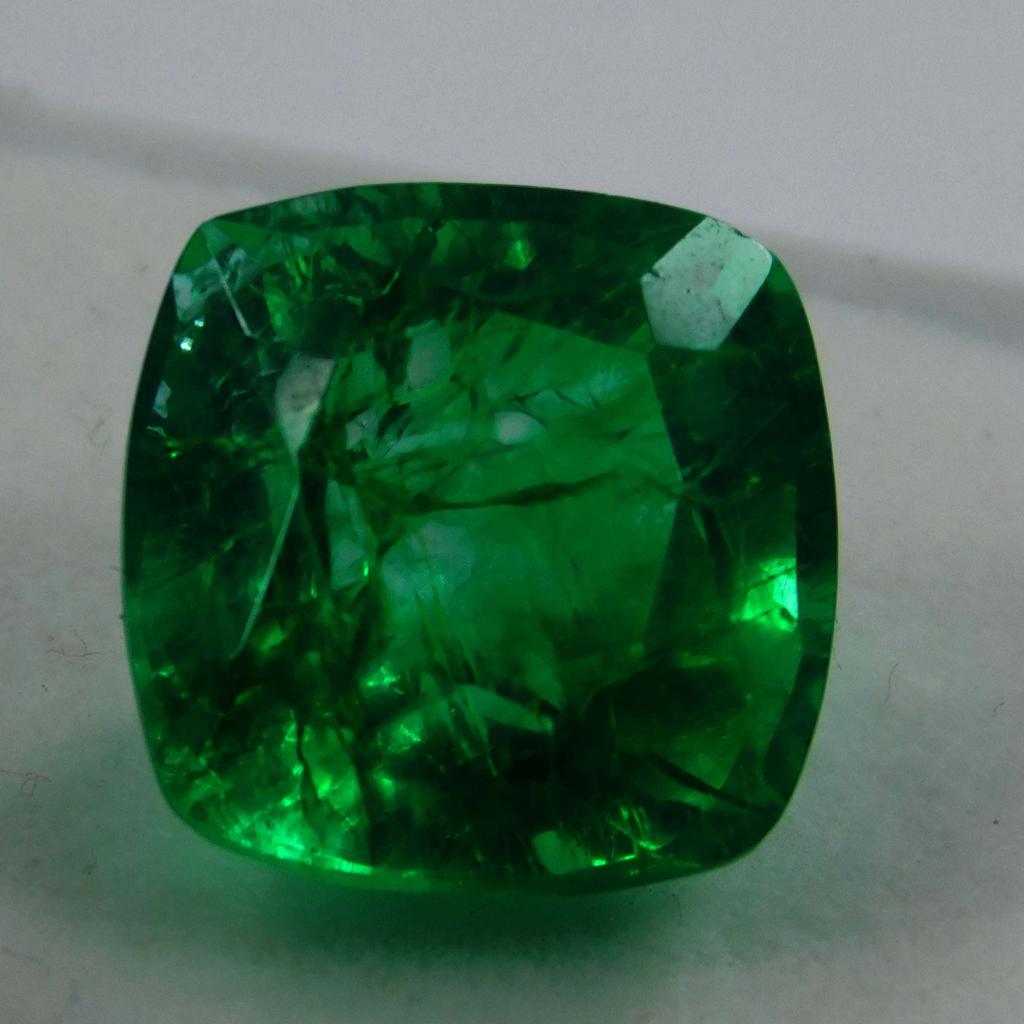 9.70 Ct Natural CERTIFIED Emerald Square Cushion Cut Green Loose Gemstone A-5885