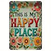 Metal Wall Art Vintage Floral Sign, Living Room Decor