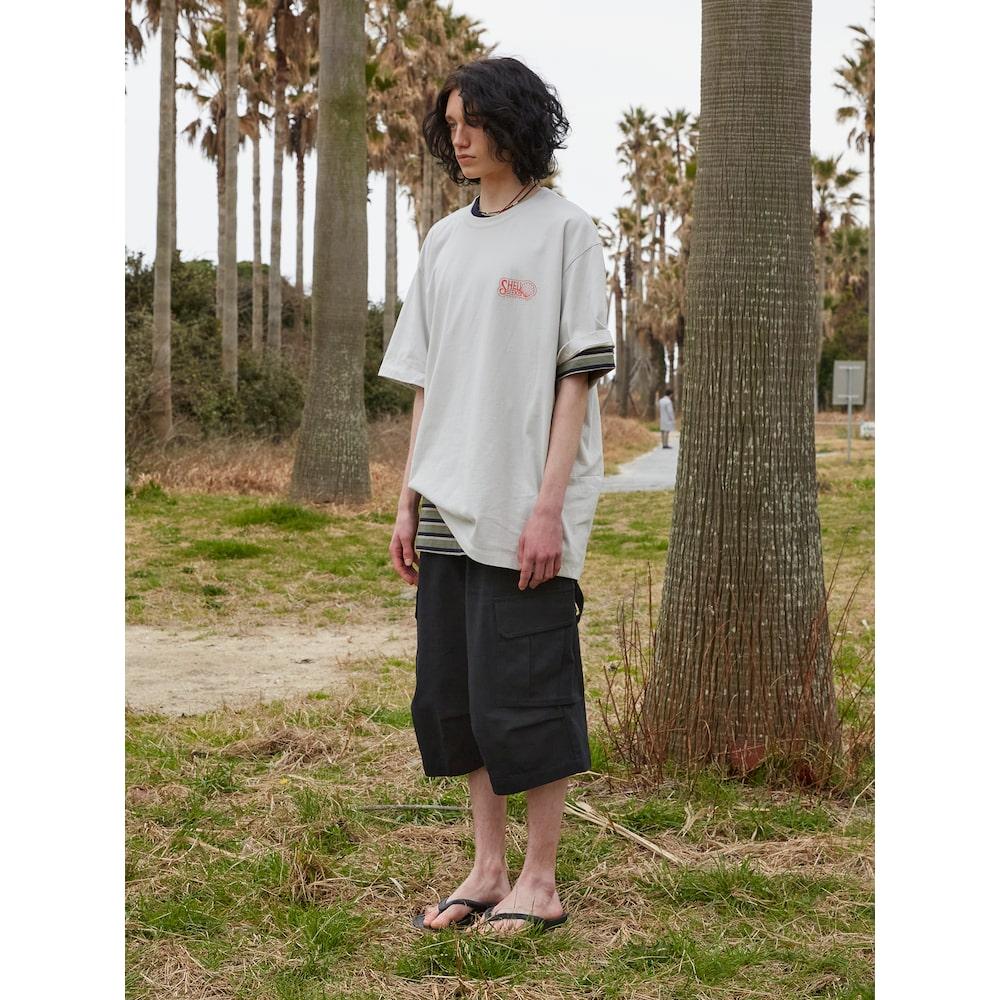 Saendeusaundeu (Unisex) Parachute Bermuda Shorts Black