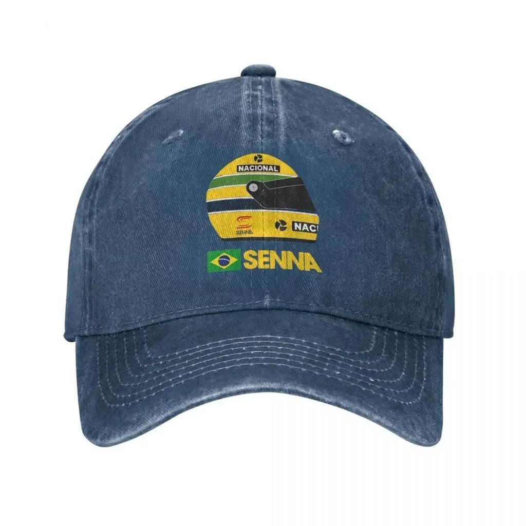 Ayrton Senna Racing Cars Merch Men Women Baseball Cap Distressed Denim Washed Caps Hat Classic Outdoor Workouts Sun Cap
