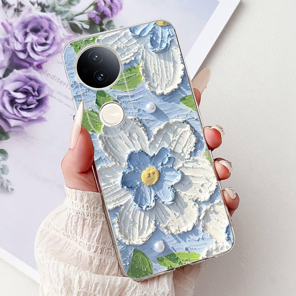 For Vivo S20 Elegant Floral Butterfly Phone Case For Vivo S20 V2429A Soft Silicone TPU Cases