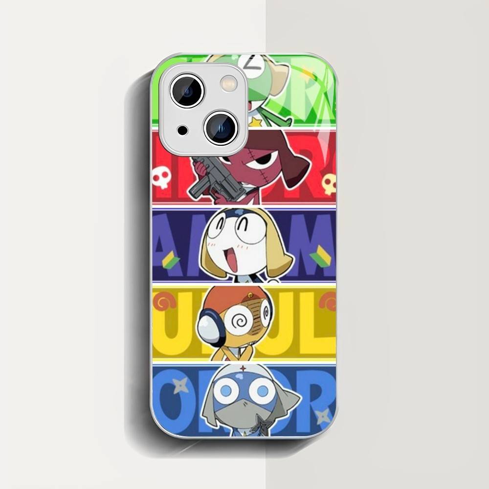 Keroro Frog Cool Gunsou Sergeant Tempered Glass For Iphone 14 13 12 11 Pro Mini XS MAX 14Plus X XS XR Fundas