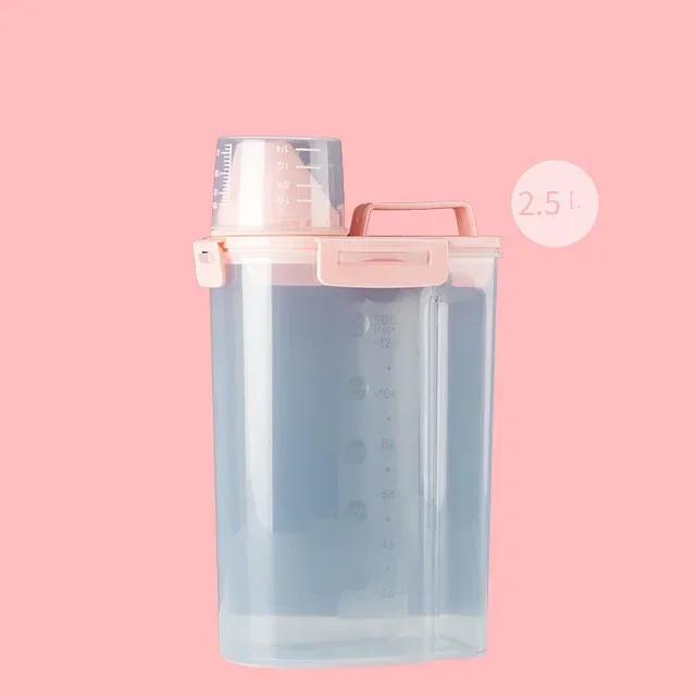 

Airtight Sealing Pet Food Container Dog Food Box Cat Food Storage Feeder Bucket Feed Storage Barrel Pet Food Storage Supplies S 16.5X15.5X11cm рожевий