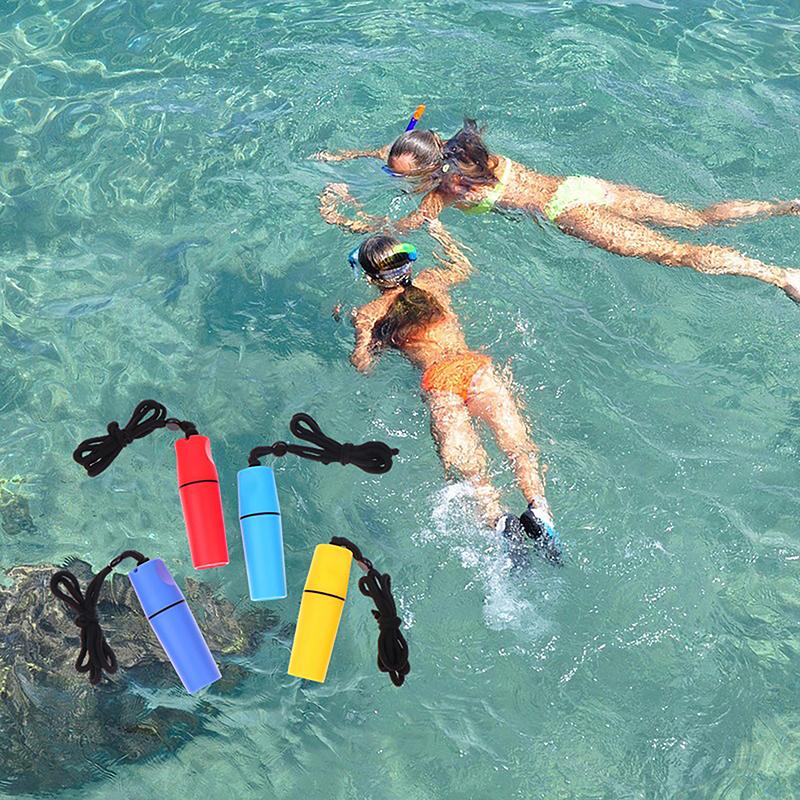Practical Water Resistant Storage Tube With Lanyard Portable Storage Case For Coins And Cash For Beach And Hiking Rafting