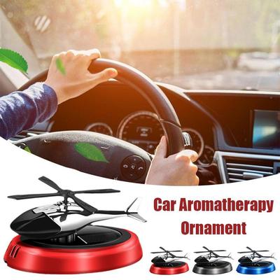 2024 New Solar Powered Car Scent Helicopter Car Air Freshener Car Decoration Rotating Office Air Freshener Freshener Ornaments