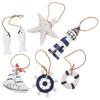 6 Pcs Mediterranean Pendant Nautical Hanging Decorations Christmas Sto Delicate Desktop