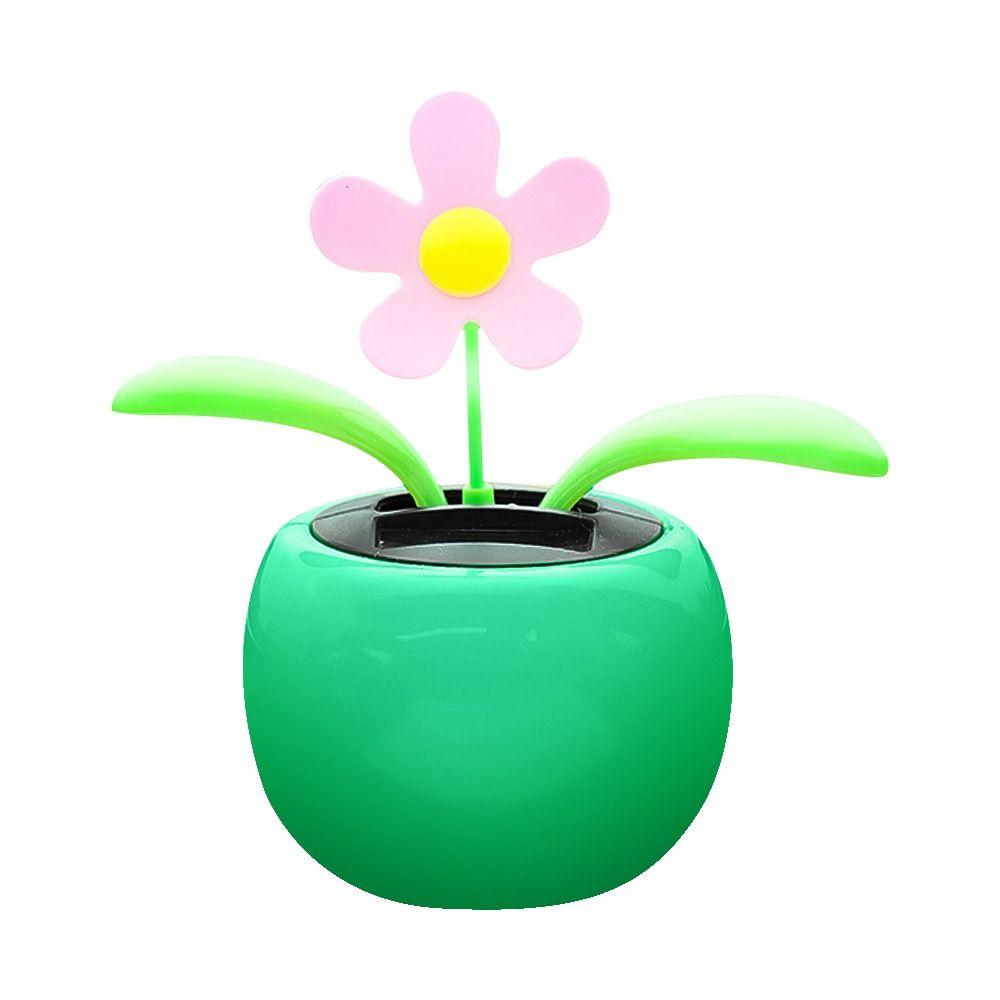 Automobile Dashboard Decoration Swinging Toy Car Interior Ornament Solar Powered Dancing Flower