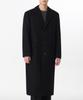 Musinsa Standard Fortex Felt Daddy Shoulder Single Long Coat [Black]