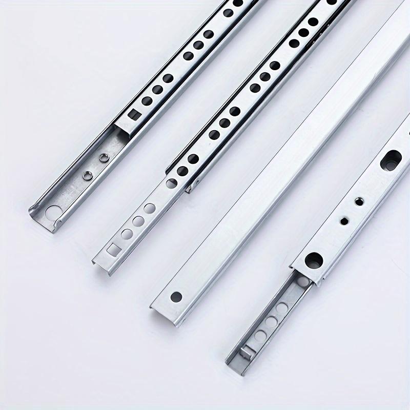 17mm Wide Silent Drawer Slides with Damping Steel Balls Polished Stainless Steel, Industrial Hardware