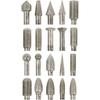 20pcs Diamond Burrs Set, 1/4 inch/6mm Shank, 120 Grit, Diamond Carving Bits Mounted Points, Grinding Burrs, 5pcs Diamond Burr Set - 1/4" Shank, 50