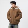 Men's Hooded Thickened Fur Collar Parka Jacket
