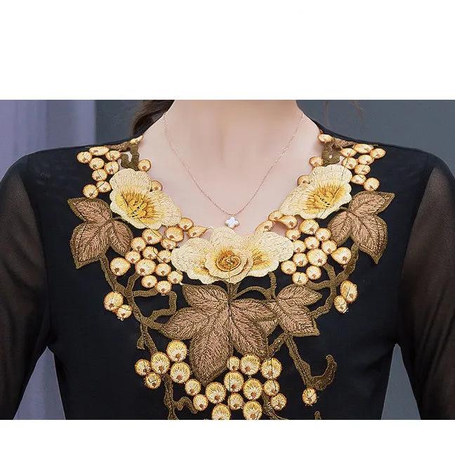 

Women s Spring Lightweight Lace Top with Stretch Low Neckline, Slim-Fit and Flattering Mesh Overlay XS жёлтый