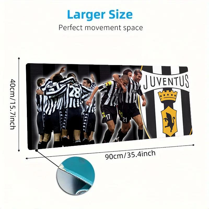Juventus Mouse Pad, Large Gaming Desk Mat, Non-slip XXL Mousepad for Laptop & Tablet, Mini PC Playmat with Stitched Edges