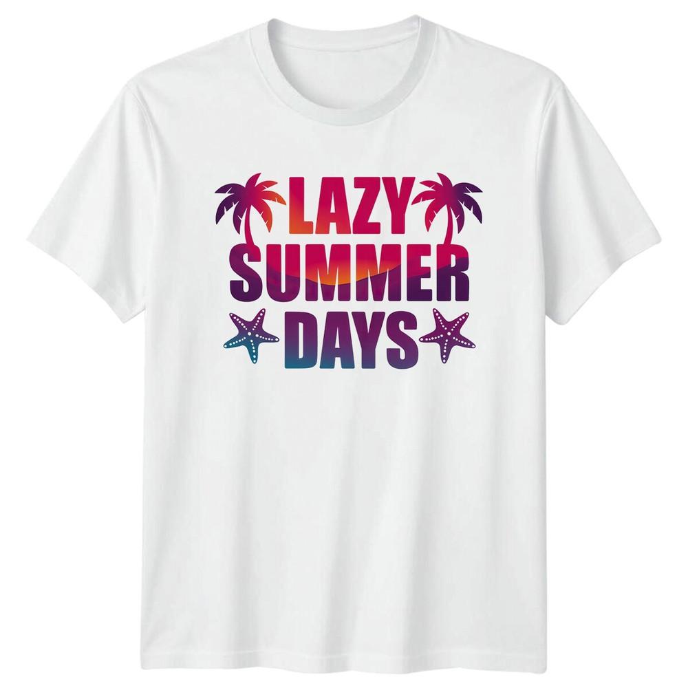 Lazy Summer Days Starfish Summer Unisexs TShirt Unisexs Graphic Tee Unisex S