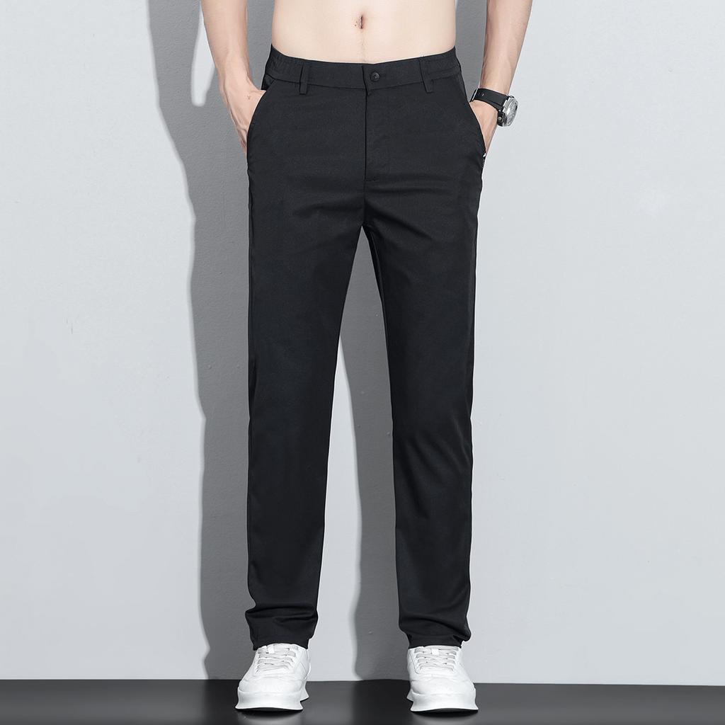 Light luxury business pants men's summer new slim-fit straight casual pants boys thin breathable long pants men
