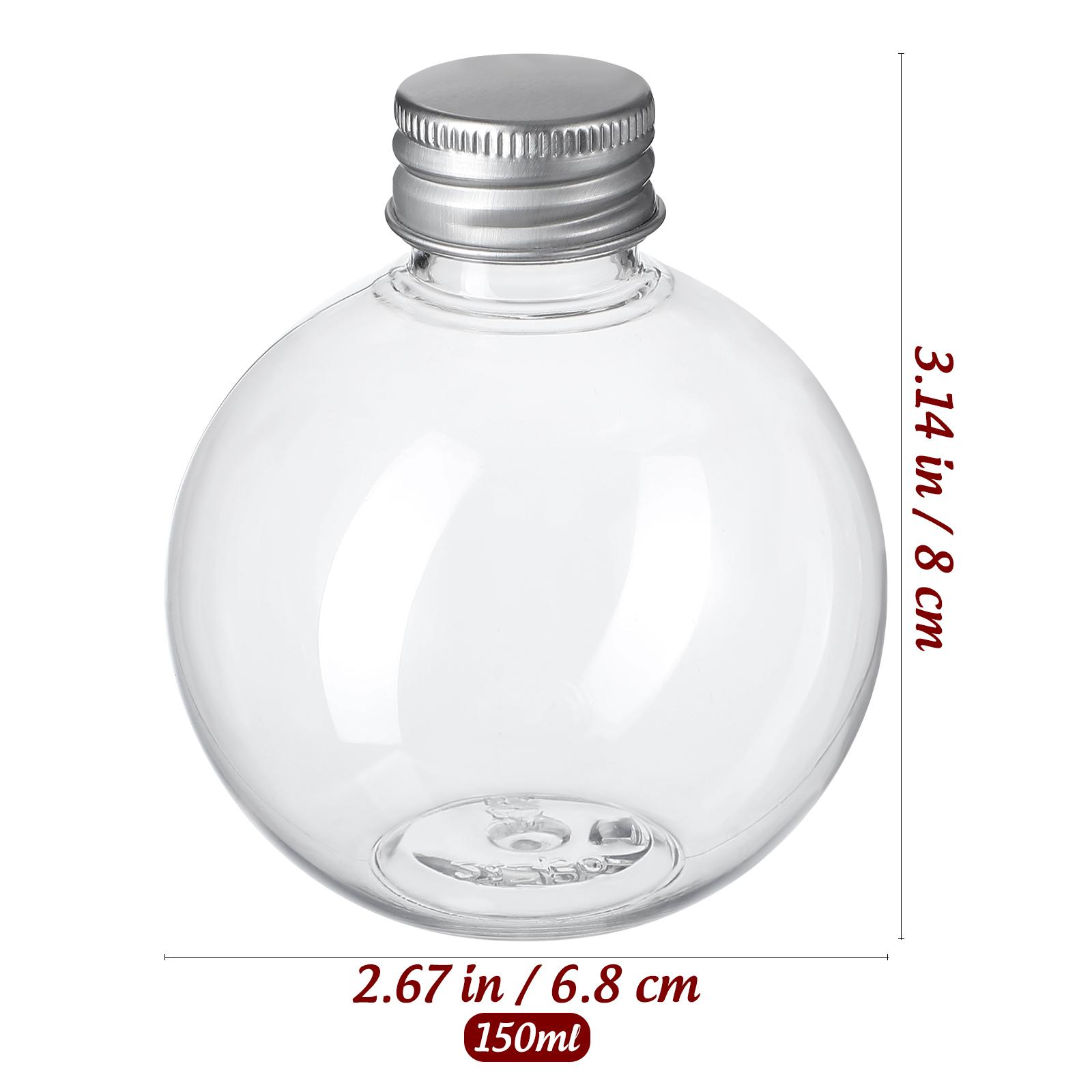 

25pcs Christmas Candy Fillable Bottles Clear Plastic Ball Ornament DIY Drift Wishing Bottles Petals Fillable Juice Bottles 150ml 150ML чистий