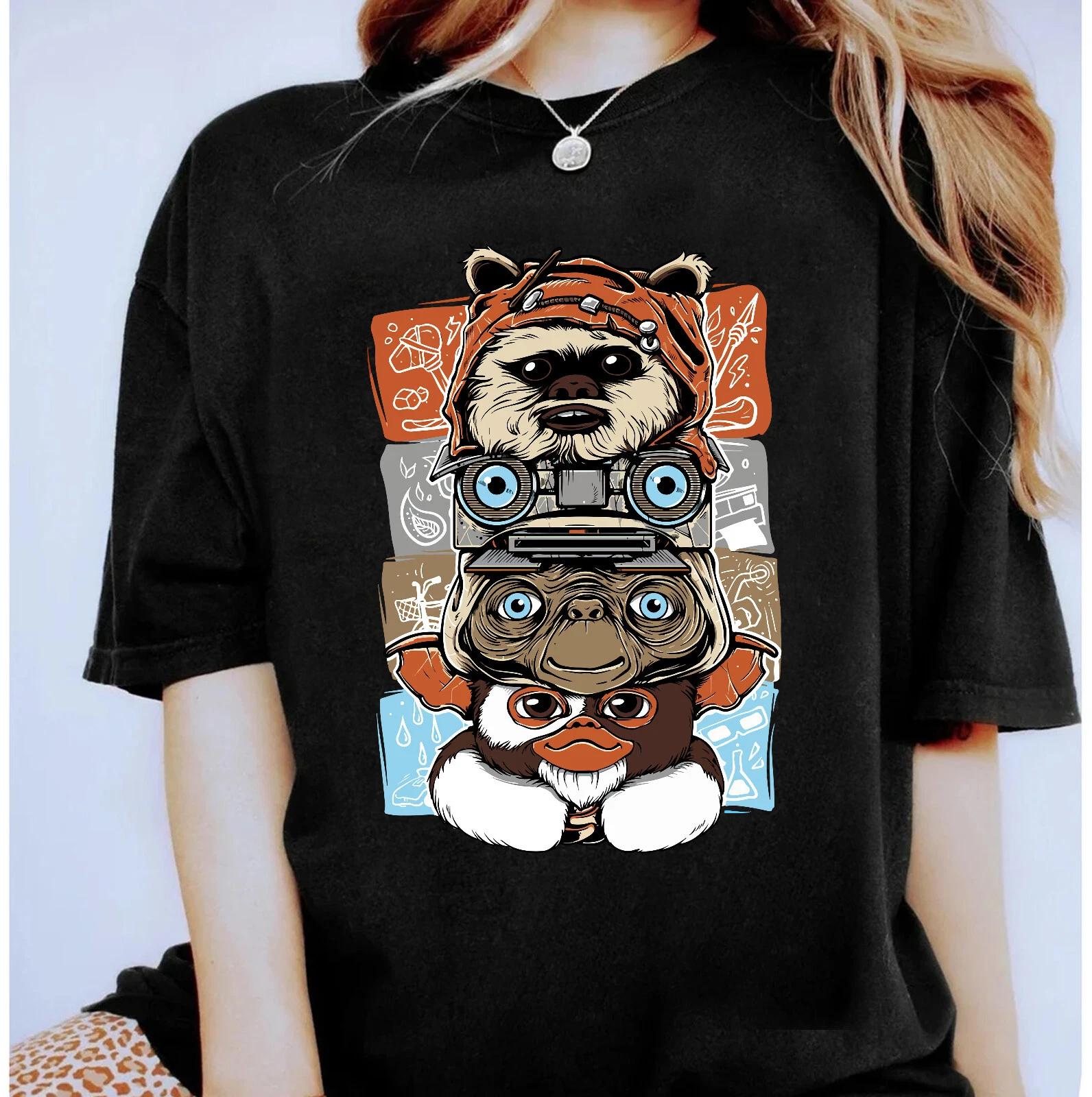 Star Wars Ewok and Friends Cute Tee Unisex Adult Sweatshir100% Cotton T-shirt Mens Tees Top Kid Tee M