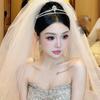 Super Fairy Like Bride Headwear Zircon Crystal Crown Colorful and Simple Princess Hepburn Style Hair Band Dress Accessories