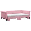 VidaXL Lit de jour avec lit gigogne et matelas rose 100x200 cm velours 3197805