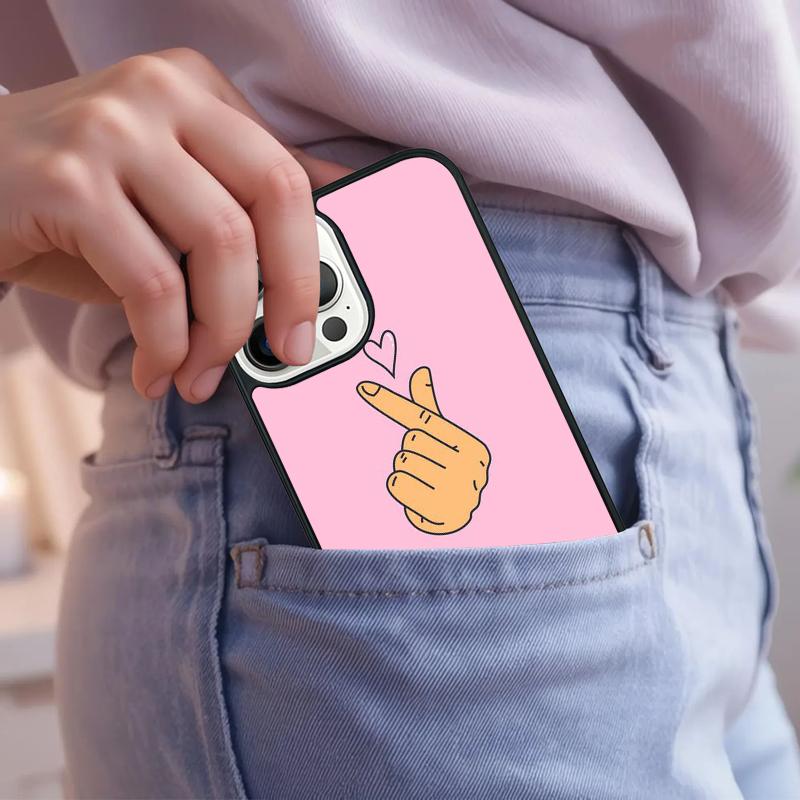 Cute Korean Font Saranghae I love you Phone Case For iPhone 17 Air 15 16e 14 13 Pro Max Coque 12 11 Pro Max PLUS cover