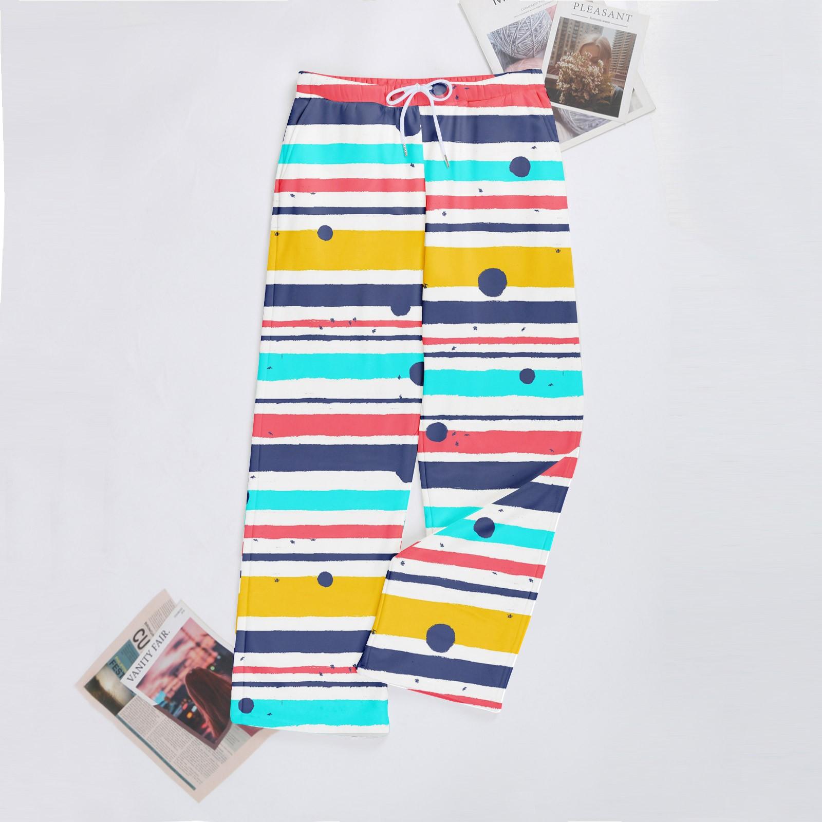 

Женские повседневные модные спортивные брюки с полосатым принтом повседневные брюки XL жёлтый