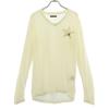 STUD MUFFIN Logo Patch Long Sleeve V Neck Sweater 2 White Knit Men's Used