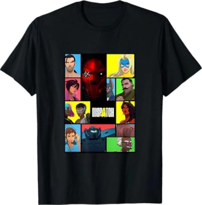 Dispatch Video Game Collage Design T-Shirt XL